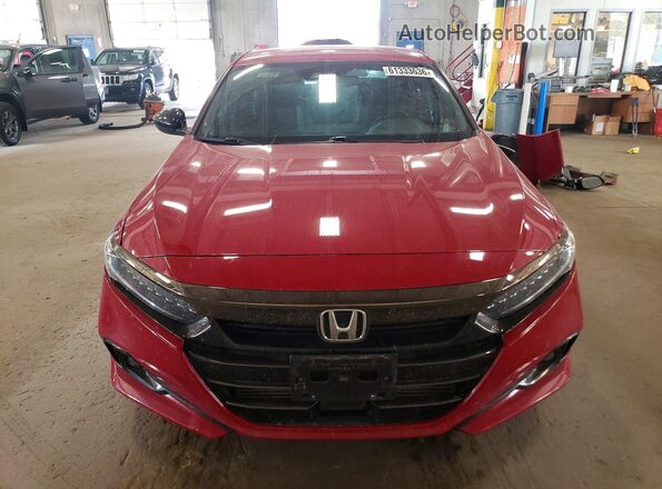 1HGCV1F36MA082355 2021 HONDA ACCORD Red Front view