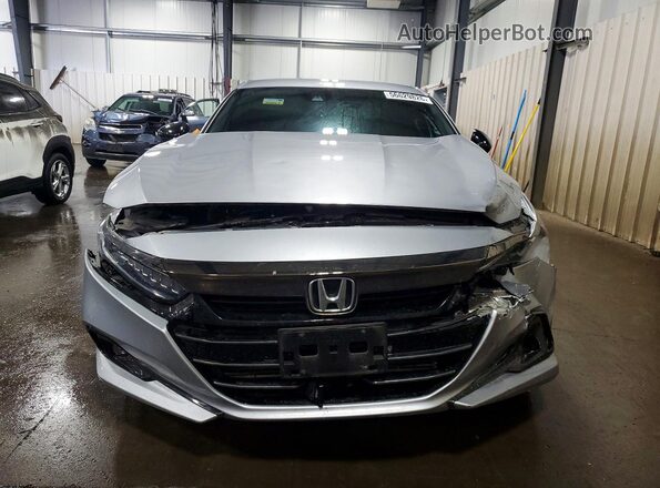 1HGCV1F36MA089046 2021 HONDA ACCORD Silver წინა ხედი