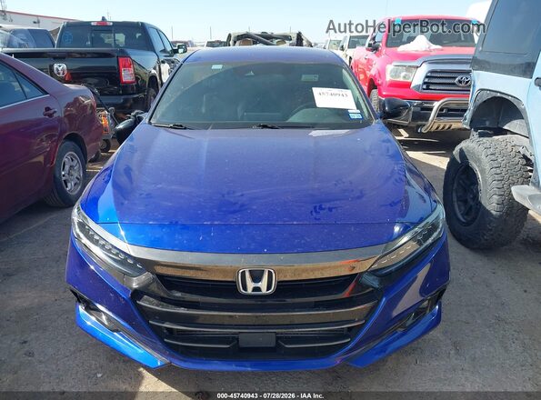 1HGCV1F36MA100580 2021 HONDA ACCORD Dark Blue Vista interior trasera