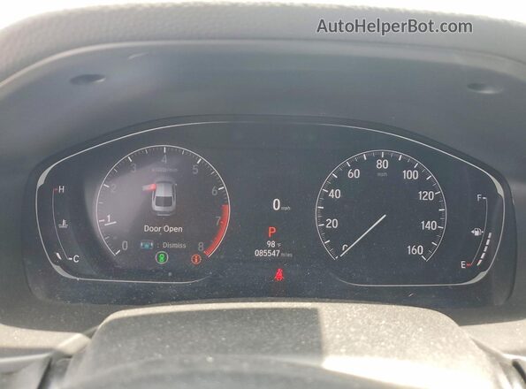 1HGCV1F36NA051575 2022 HONDA ACCORD Black Вид щитка приладів