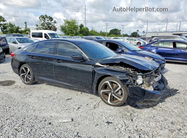 1HGCV1F36NA071776 2022 HONDA ACCORD Black Delantero derecho