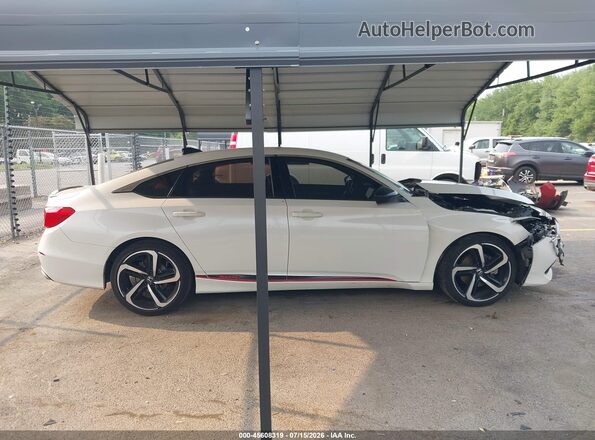 1HGCV1F36NA123097 2022 HONDA ACCORD Белый Вид задней части салона