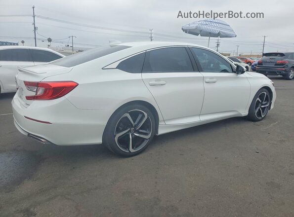 1HGCV1F37JA063065 2018 HONDA ACCORD White უკანა მარჯვენა
