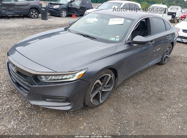 1HGCV1F37JA091187 2018 HONDA ACCORD Gray Передня ліва чверть
