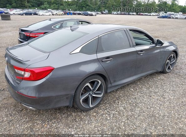 1HGCV1F37JA091187 2018 HONDA ACCORD Gray Задня права чверть