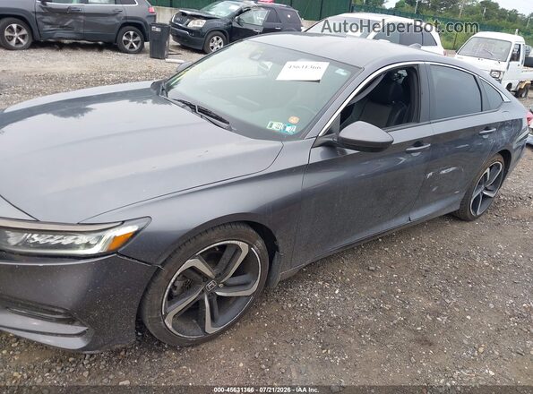 1HGCV1F37JA091187 2018 HONDA ACCORD Gray Вид спереду