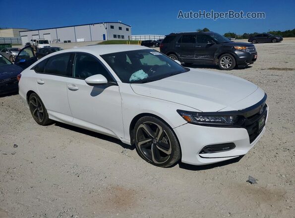 1HGCV1F37JA108652 2018 HONDA ACCORD White Delantero derecho