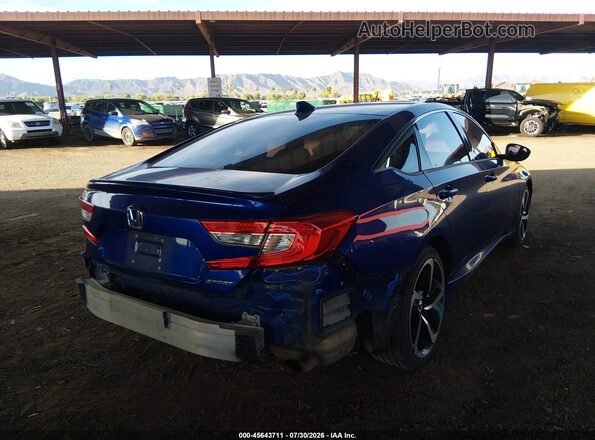 1HGCV1F37JA123992 2018 HONDA ACCORD Blue Rear right