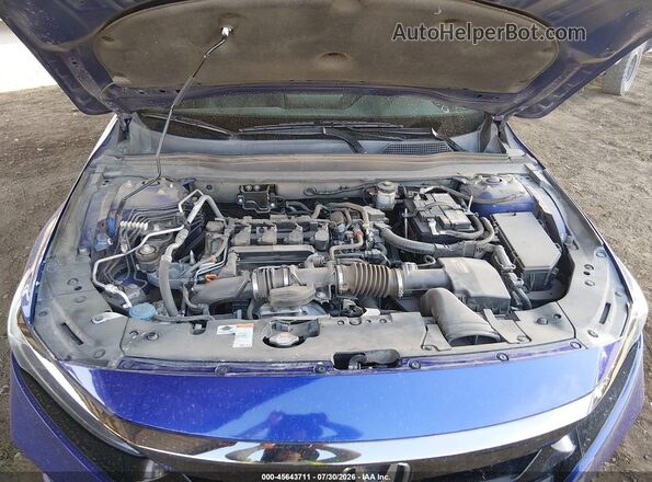 1HGCV1F37JA123992 2018 HONDA ACCORD Blue Rear view