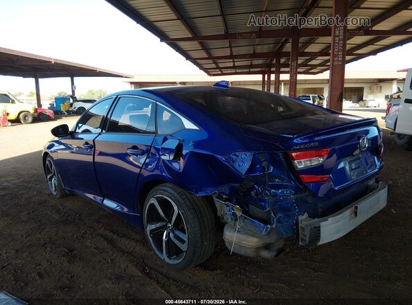 1HGCV1F37JA123992 2018 HONDA ACCORD Blue Front view