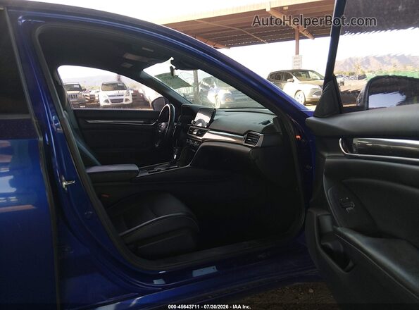 1HGCV1F37JA123992 2018 HONDA ACCORD Blue Front interior view
