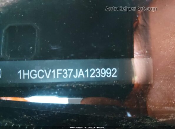 1HGCV1F37JA123992 2018 HONDA ACCORD Blue Engine compartment view