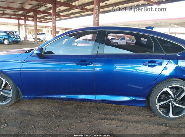 1HGCV1F37JA123992 2018 HONDA ACCORD Blue 