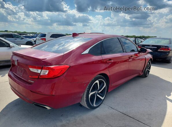 1HGCV1F37JA156491 2018 HONDA ACCORD Red Задня права чверть
