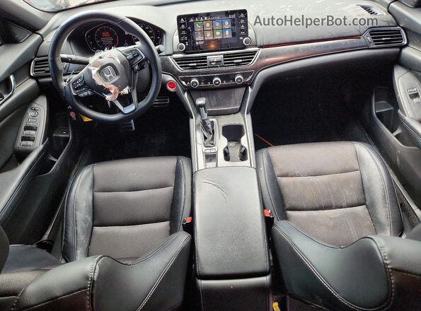 1HGCV1F37JA156491 2018 HONDA ACCORD Red Вид панелі приладів
