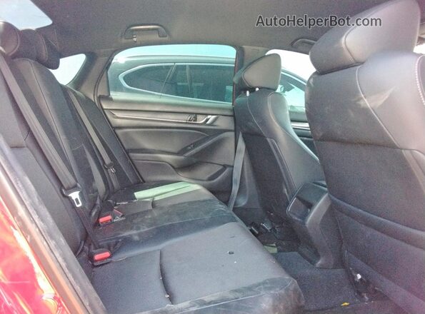1HGCV1F37JA156491 2018 HONDA ACCORD Red Вид задніх сидінь