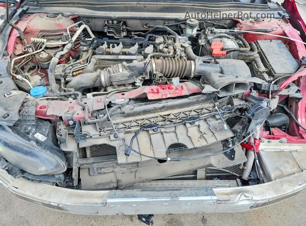 1HGCV1F37JA156491 2018 HONDA ACCORD Red Вид задньої частини салону