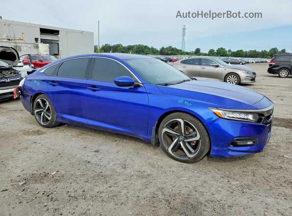 1HGCV1F37JA174764 2018 HONDA ACCORD Blue წინა მარჯვენა