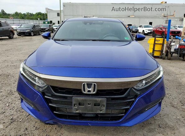 1HGCV1F37JA174764 2018 HONDA ACCORD Blue წინა ხედი