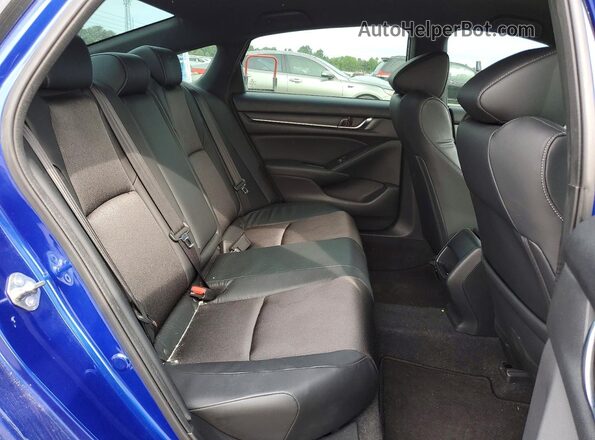 1HGCV1F37JA174764 2018 HONDA ACCORD Blue უკანა სავარძლების ხედი