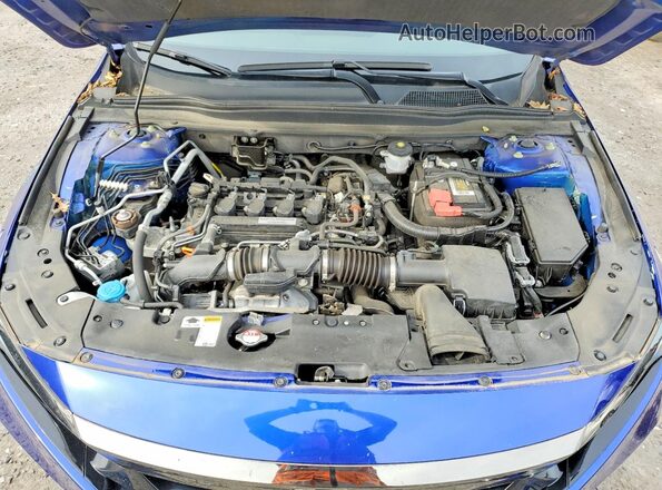 1HGCV1F37JA174764 2018 HONDA ACCORD Blue უკანა სალონის ხედი