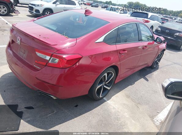 1HGCV1F37JA177731 2018 HONDA ACCORD Red Tył prawy