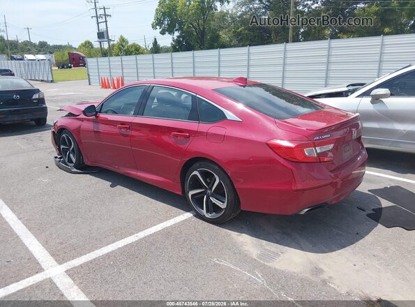 1HGCV1F37JA177731 2018 HONDA ACCORD Red Tył lewy