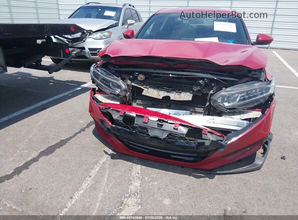 1HGCV1F37JA177731 2018 HONDA ACCORD Red Widok zestawu wskaźników