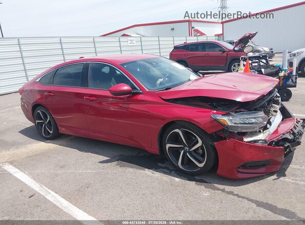 1HGCV1F37JA177731 2018 HONDA ACCORD Red Widok wnętrza z tyłu