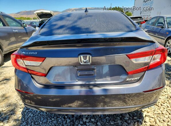1HGCV1F37JA212008 2018 HONDA ACCORD Gray Вид ззаду