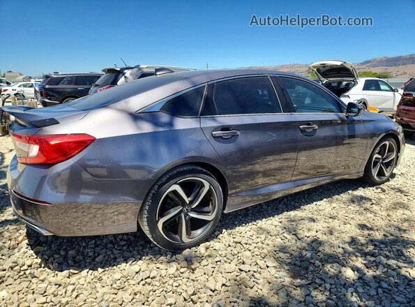 1HGCV1F37JA212008 2018 HONDA ACCORD Gray Задня права чверть