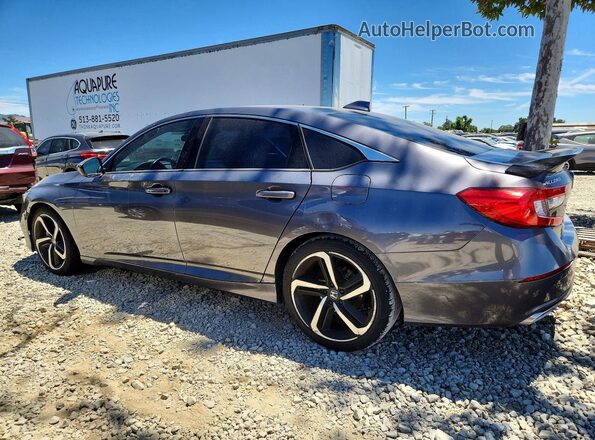 1HGCV1F37JA212008 2018 HONDA ACCORD Gray Задня ліва чверть
