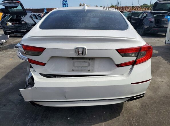 1HGCV1F37JA213854 2018 HONDA ACCORD White Вид ззаду