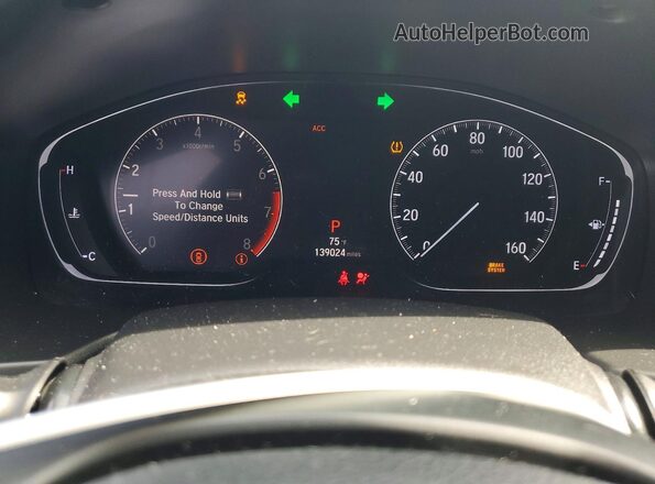 1HGCV1F37JA213854 2018 HONDA ACCORD White Вид щитка приладів