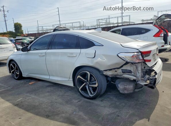 1HGCV1F37JA213854 2018 HONDA ACCORD White Задня ліва чверть