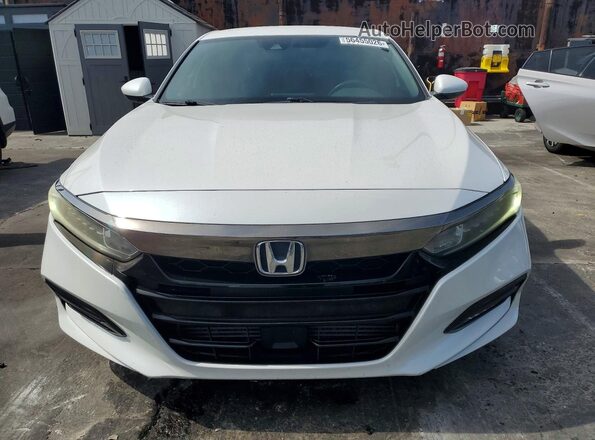 1HGCV1F37JA213854 2018 HONDA ACCORD White Вид спереду