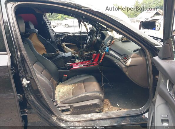 1HGCV1F37JA256316 2018 HONDA ACCORD Black Вид салону спереду