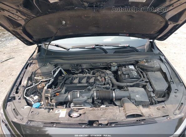 1HGCV1F37JA256316 2018 HONDA ACCORD Black Вид ззаду