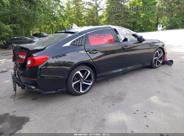 1HGCV1F37JA256316 2018 HONDA ACCORD Black Задня права чверть