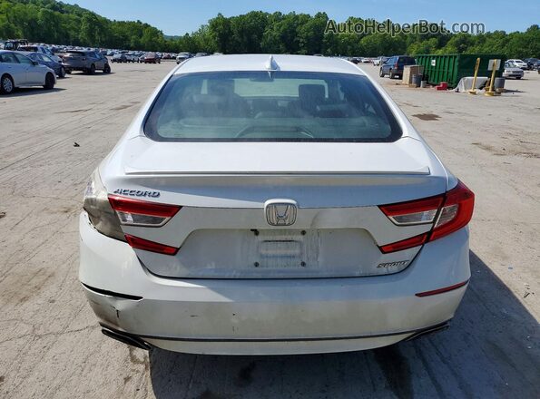 1HGCV1F37JA260589 2018 HONDA ACCORD Белый Вид сзади