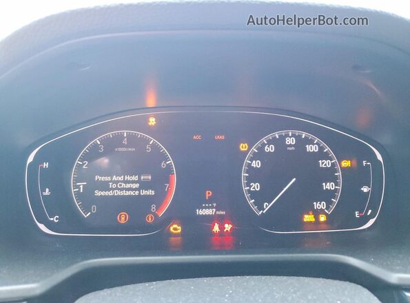 1HGCV1F37JA269065 2018 HONDA ACCORD Black Вид щитка приладів