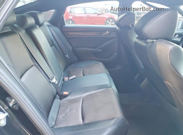 1HGCV1F37JA269065 2018 HONDA ACCORD Black Вид задніх сидінь