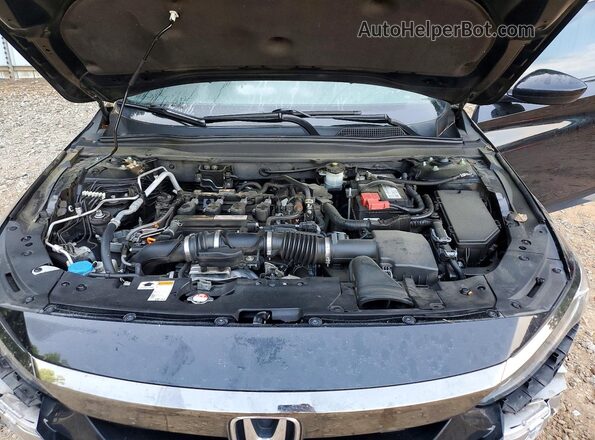 1HGCV1F37JA269065 2018 HONDA ACCORD Black Вид задньої частини салону