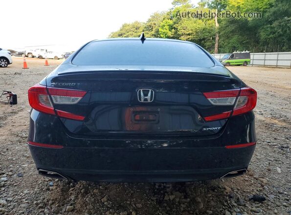 1HGCV1F37JA269065 2018 HONDA ACCORD Black Вид ззаду