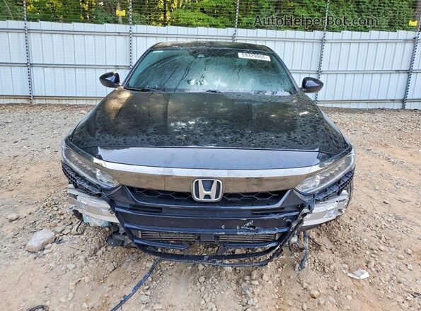 1HGCV1F37JA269065 2018 HONDA ACCORD Black Вид спереду