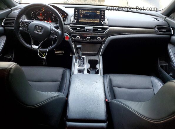 1HGCV1F37JA269065 2018 HONDA ACCORD Black Вид панелі приладів