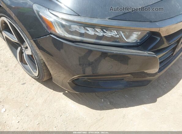 1HGCV1F37KA010142 2019 HONDA ACCORD Black Вид спереду