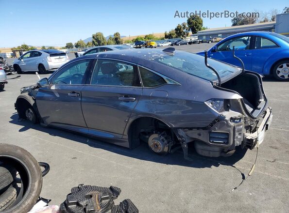 1HGCV1F37KA024798 2019 HONDA ACCORD Gray Հետևի ձախ