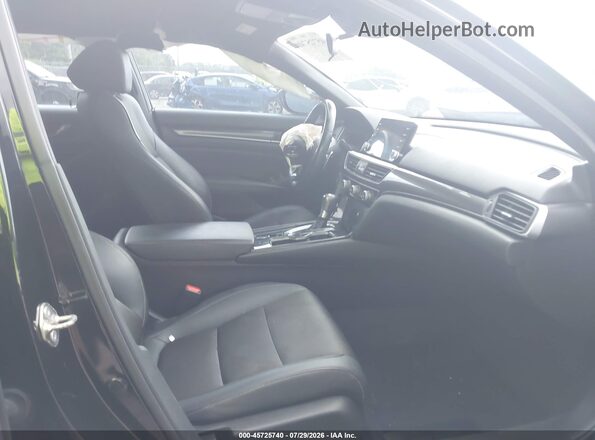 1HGCV1F37KA038474 2019 HONDA ACCORD Black წინა სალონის ხედი