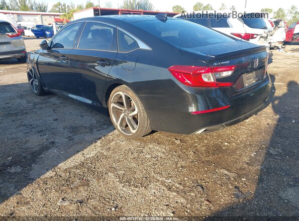 1HGCV1F37KA038474 2019 HONDA ACCORD Black უკანა მარცხენა